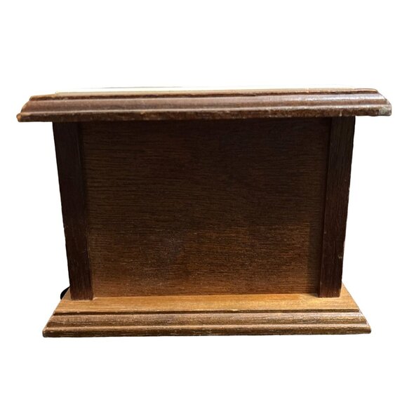 Vtg Wooden Cork Drink Coasters in Wooden Box Ceramic Lid Flowers Planting - Picture 6 of 7